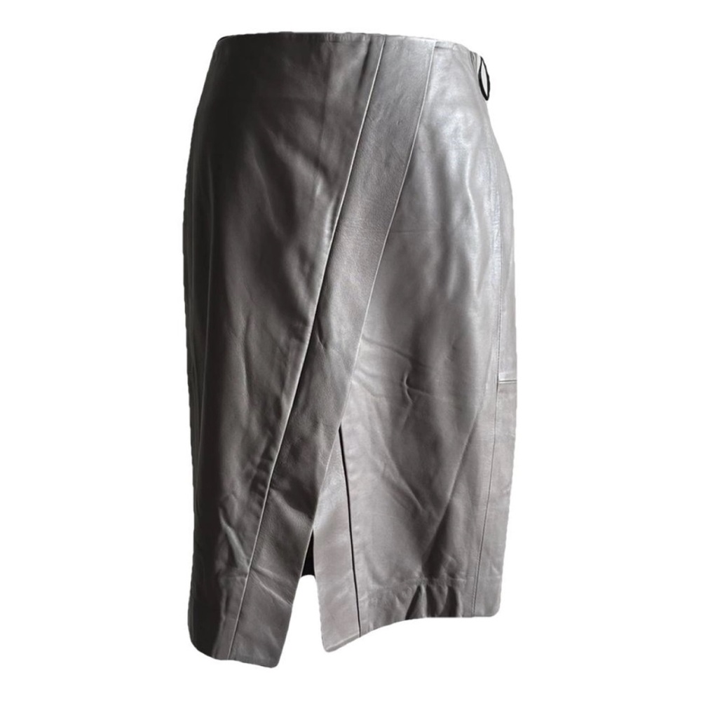 STILLS TAUPE LEATHER PENCIL SKIRT 40/8 sz